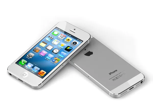Новий apple iphone 5 білий — стокове фото