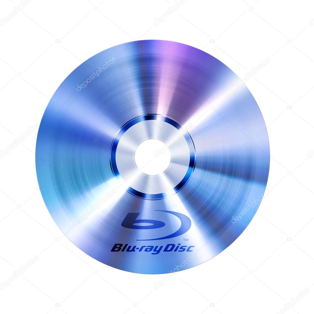 Bluray disc with logo, isolated