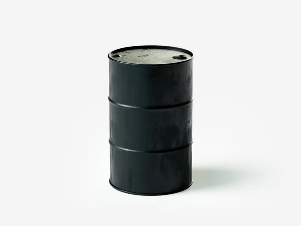Ілюстрація Використаного Забрудненого Масляного Стволу Ізольовано Білому Масляний Барабан — стокове фото