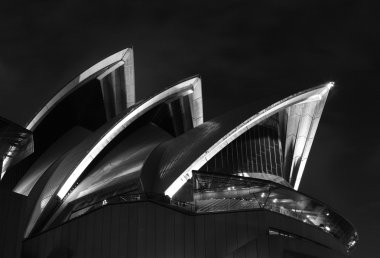 Geceleri Sydney Opera Binası