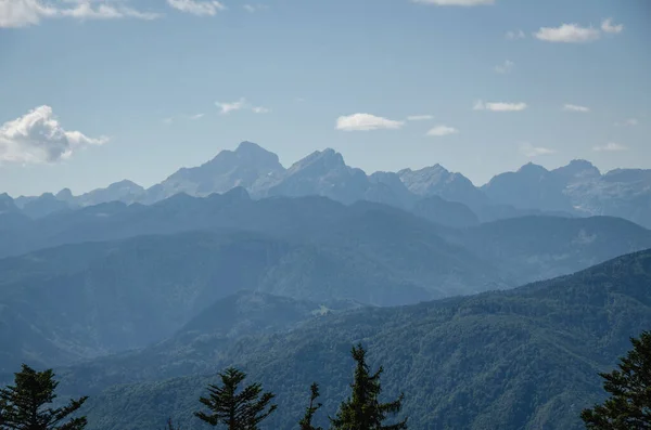 Landschaft Des Triglav Nationalparks Mit Triglav Gebirge Slowenien — Stockfoto