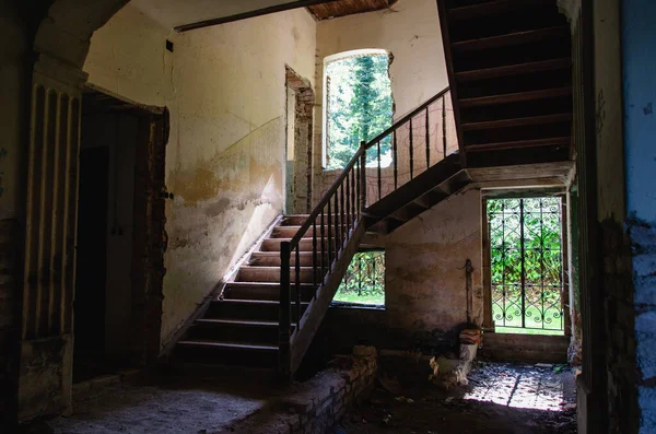 Interior Uma Casa Abandonada Urbex Eslovénia — Fotografia de Stock