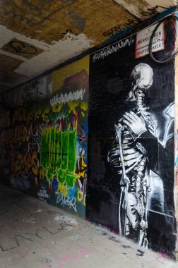 Werregarenstraat Gent şehir merkezi, Belçika 'daki grafiti sokağı.