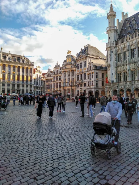 Grand Place Praça Central Bruxelas Bélgica — Fotografia de Stock