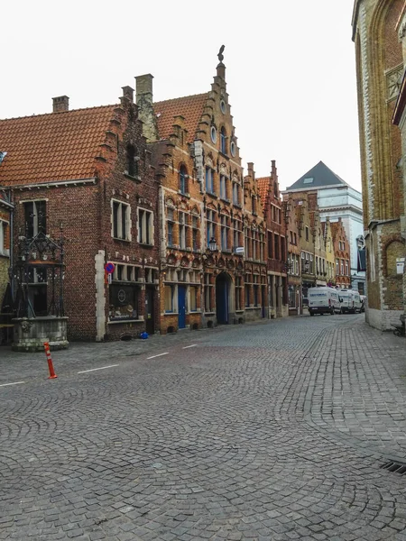 Historical Town Center Medieval Architecture Bruges Belgium — 스톡 사진