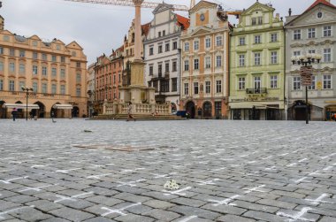 25,000 crosses on Old Town Square in Prague for the victims of covid-19 in the Czech Republic
