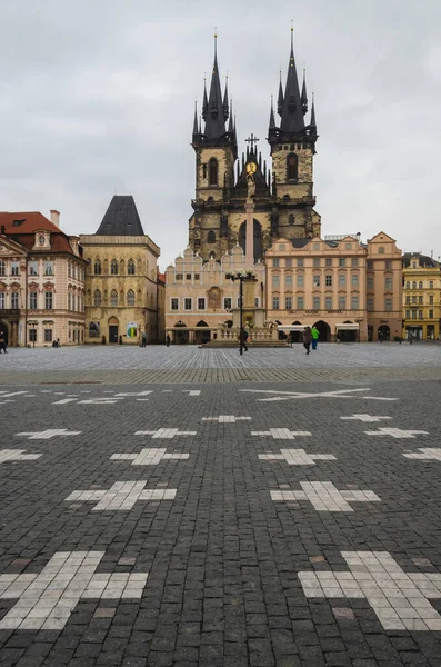 000 Crosses Old Town Square Prague Victims Covid Czech Republic — Stockfoto