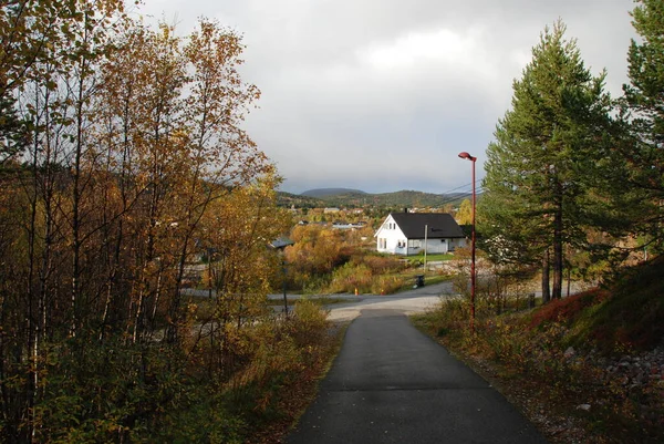 挪威Karasjok村秋天的风景 — 图库照片
