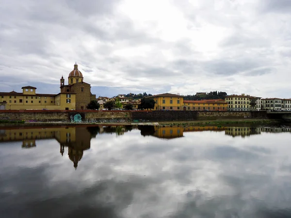 Beautifull Landscape Florencia City Italy Arno River — 스톡 사진