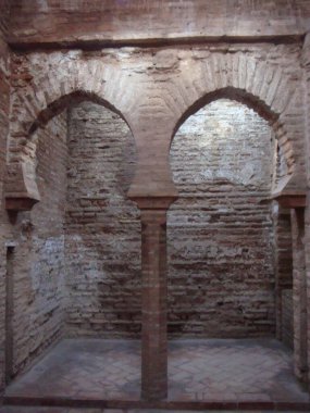 old toilettes in la alhambra, Granada, Spain