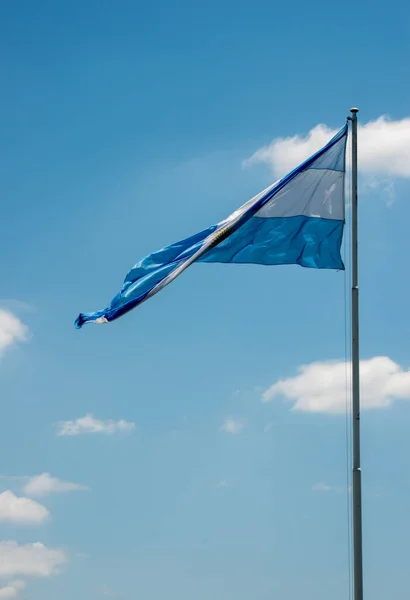 Bandeira Argentina Céu Azul — Fotografia de Stock