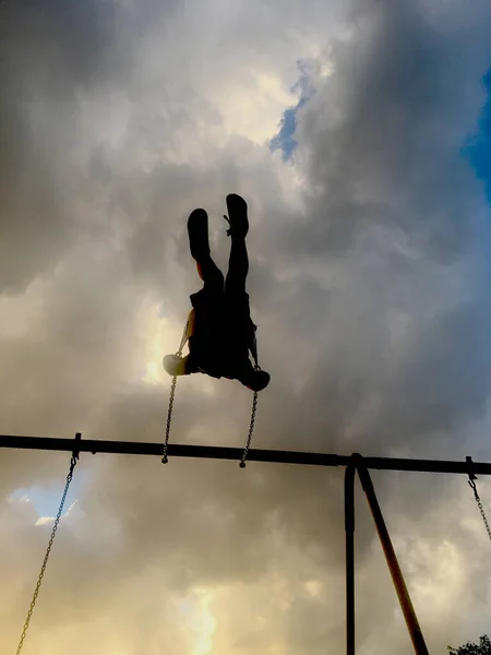 Little Boy Hammock Park — Stock Photo, Image