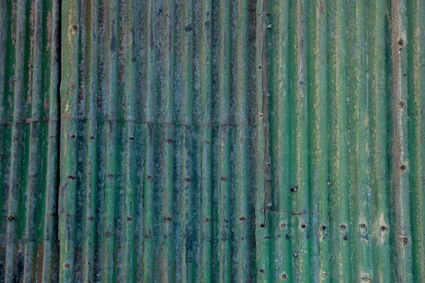 Closeup Texture Corrugated Sheet Metal — Stock Photo, Image