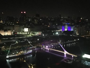 Geceleri Buenos Aires manzarası