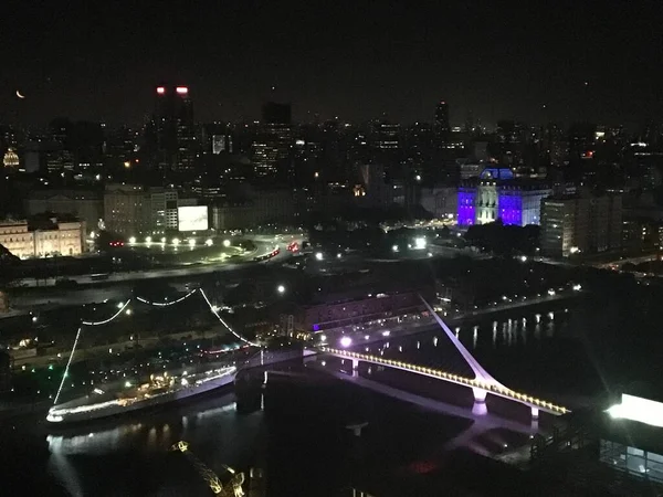 Geceleri Buenos Aires Manzarası — Stok fotoğraf