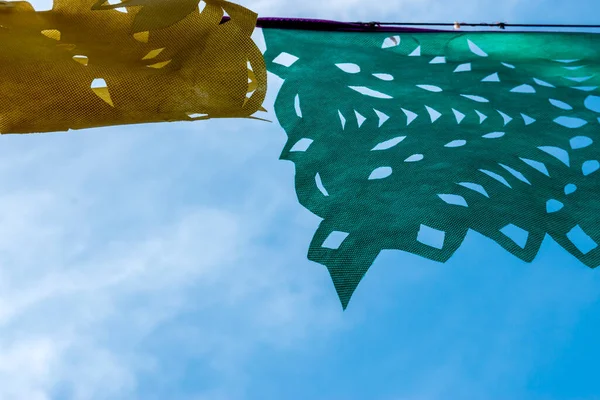 Traditional Mexican Banners Decoration —  Fotos de Stock
