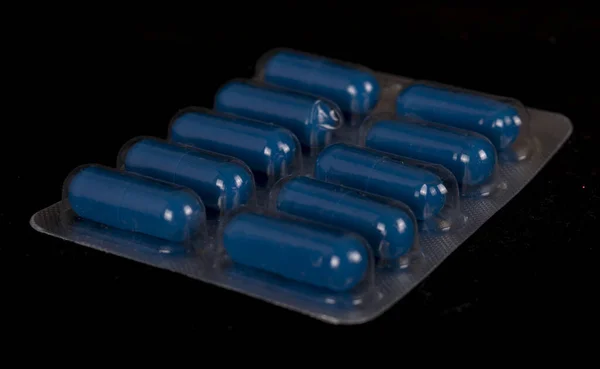 Blister Blue Pills Medicine — ストック写真