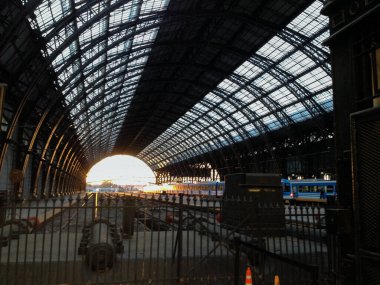 Buenos Aires 'teki Retiro tren istasyonunun görüntüsü