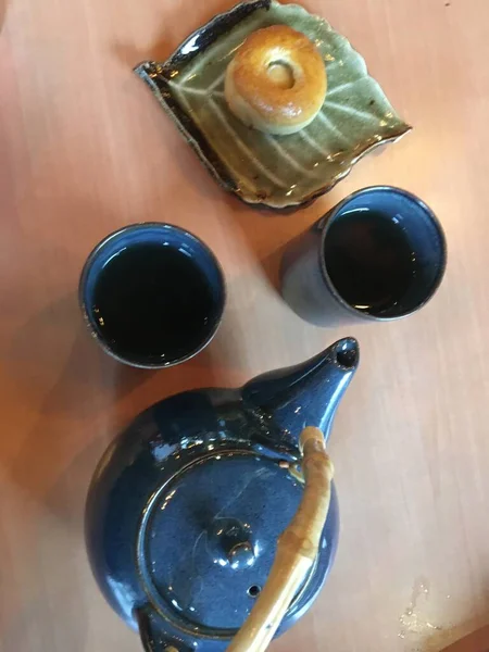 Teaidő Egy Japán Étteremben — Stock Fotó