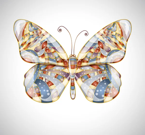 Hermosa mariposa abstracta . — Vector de stock