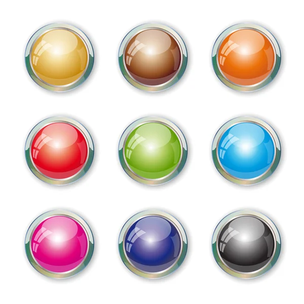 Set avec boutons colorés . — Image vectorielle