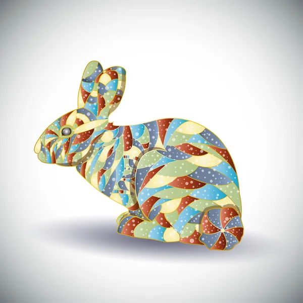 Анотація барвисті кролика . — стоковий вектор