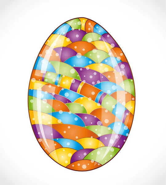 Huevo de Pascua colorido . — Vector de stock