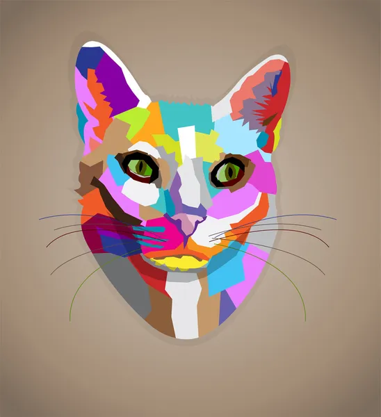 Pop-art barevné kočka Stock Vektory