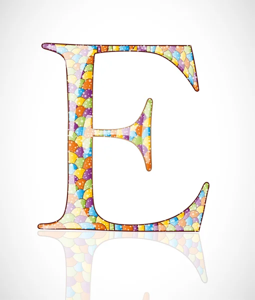 Abstract letter E. — Stock Vector