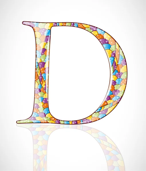 Abstract letter D. — Stock Vector