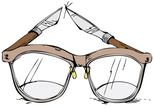 gözlük ile bıçak