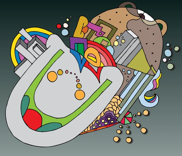 renkli soyut resimde