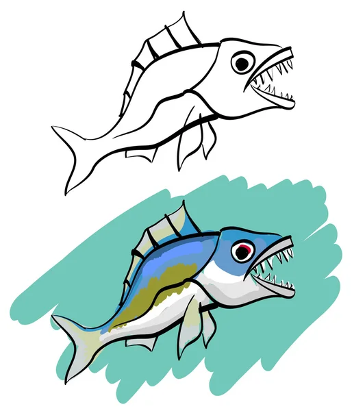 Raubfische — Stockvektor