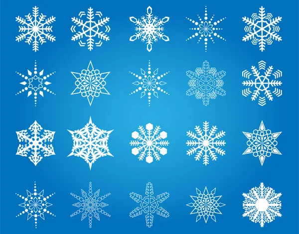 Snowflakes collection. Vector. — Stock Vector