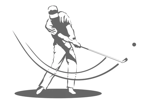 Uomo golfista — Vettoriale Stock