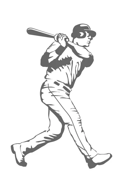 Batteur de baseball — Image vectorielle