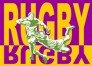 Rugby poster clipart