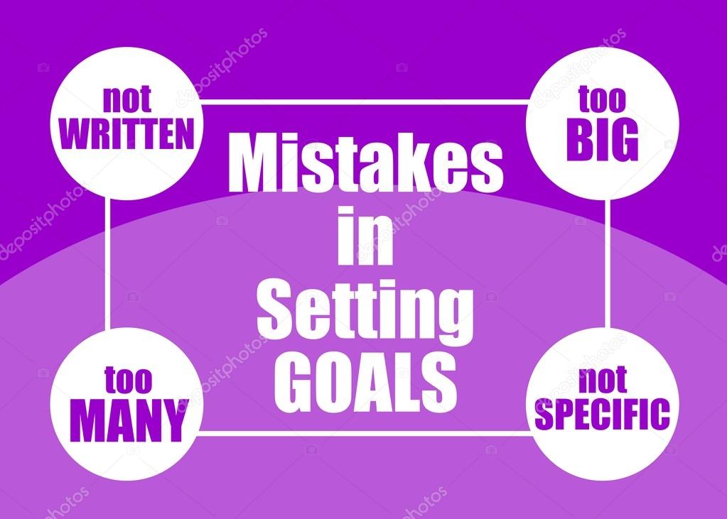 Mistakes in setting goals
