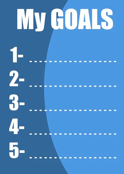 My goals list — Stock Vector