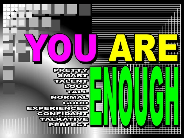 You are enough - motivational phrase — Stok Vektör