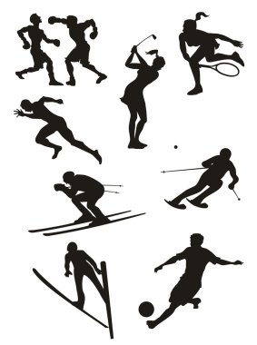 Sports Set - silhouettes clipart