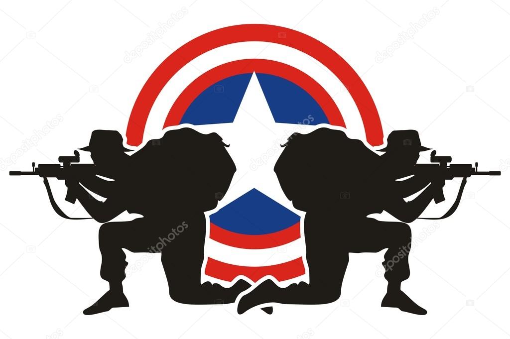Defense shield - American soldiers