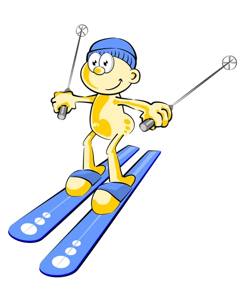 Esquiador engraçado —  Vetores de Stock