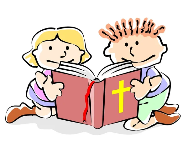 Bible kids — Stock Vector