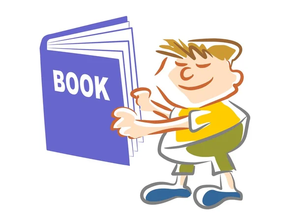 Book kid - illustration — Stock Vector