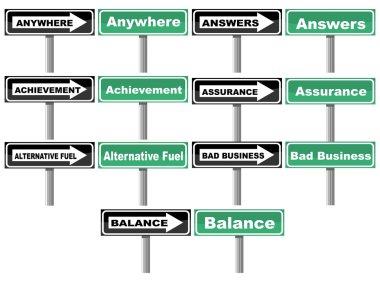 14 trafik sinyalleri bir dizi