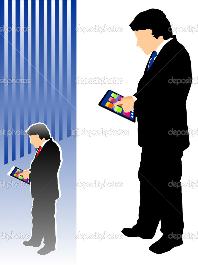 Businessman with a tablet