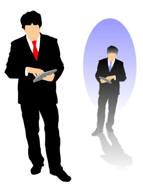 iki işadamları ile bir tablet