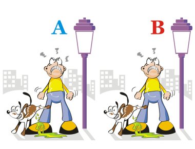 yedi farkı - köpek peeing bulmak
