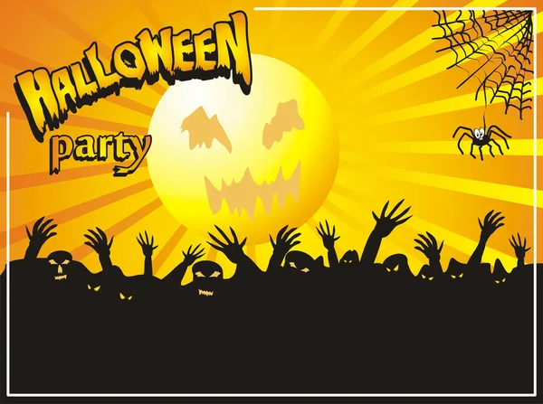 Büyük bir parti Halloween — Stok Vektör